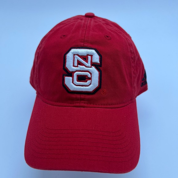 NC State Wolfpack Adidas Red Hat Cap Adult Adjustable Cotton - Picture 1 of 7